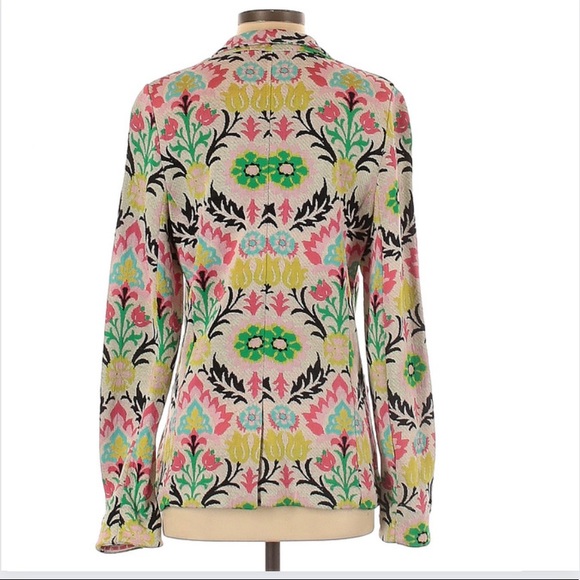 Aldomartins (Anthropologie) bold boho soft floral blazer  *Made in Spain* - Picture 2 of 15